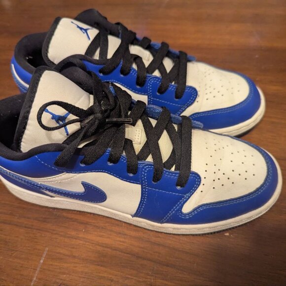 Nike Air Jordan 1 Low Blue White Game Royal US 6Y - Picture 1 of 10